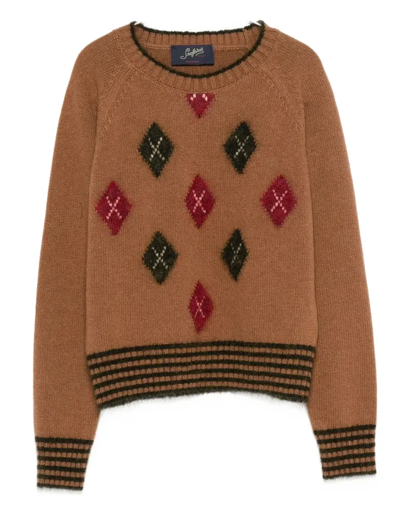 Seafarer Pullover mit Rautenmuster - Braun Braun