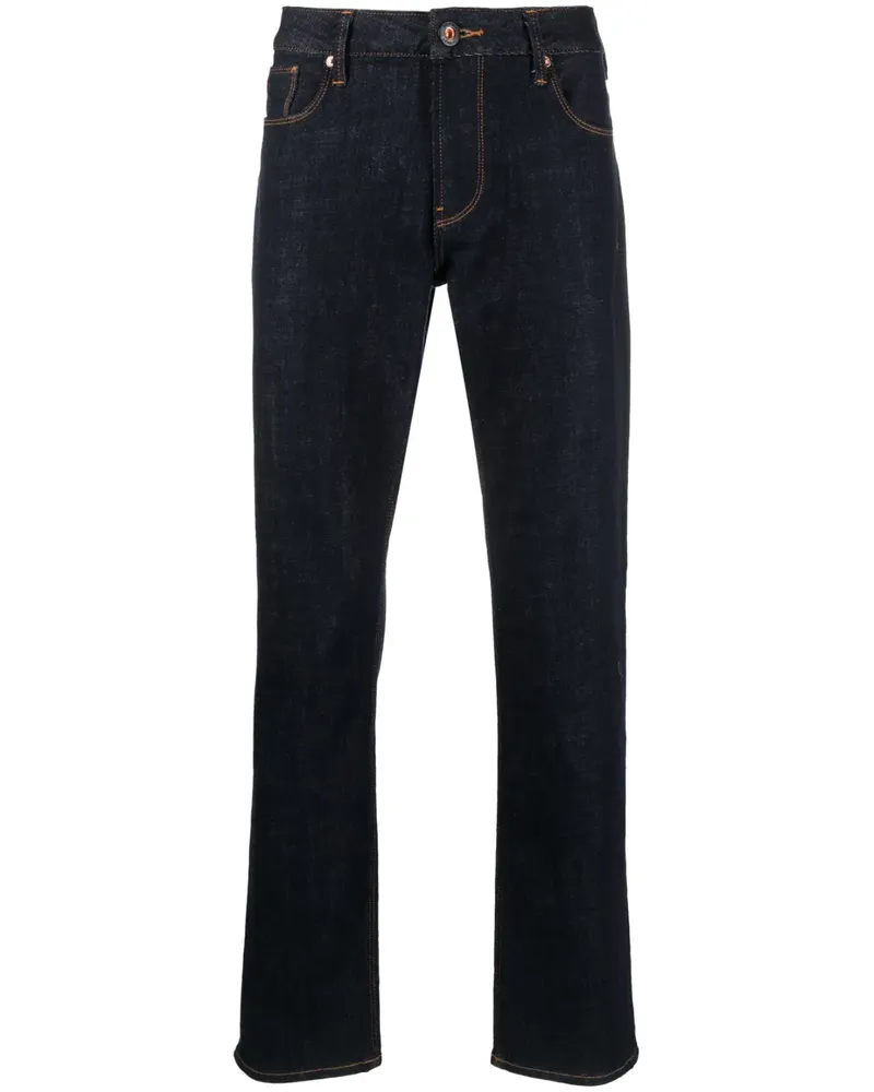 Emporio Armani Dunkle Straight-Leg-Jeans - Blau Blau