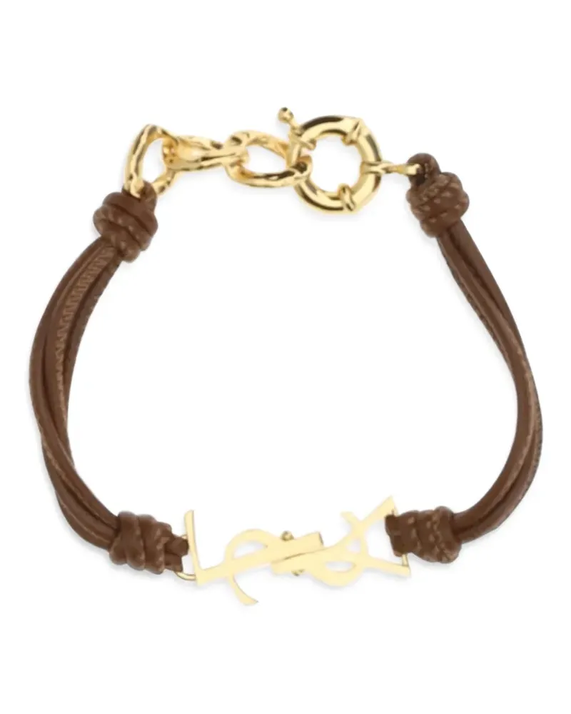 Saint Laurent Armband mit Logo-Schild - Gold Gold