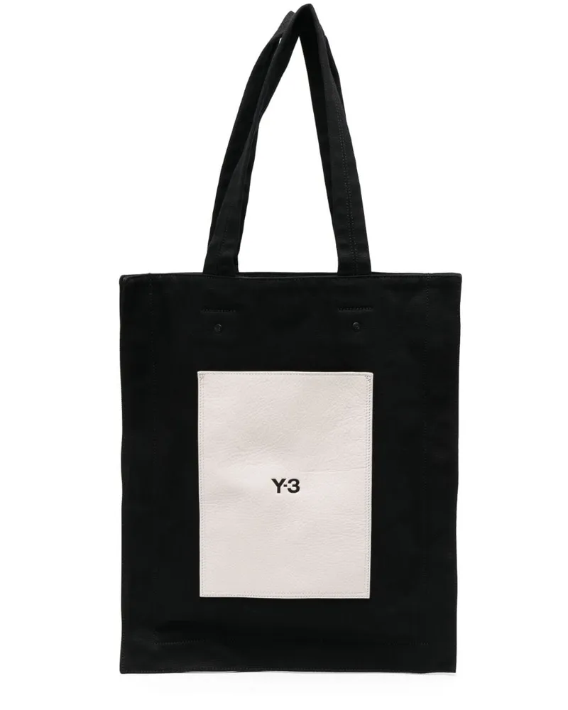 Y-3 Lux Shopper mit Logo-Print - Schwarz Schwarz