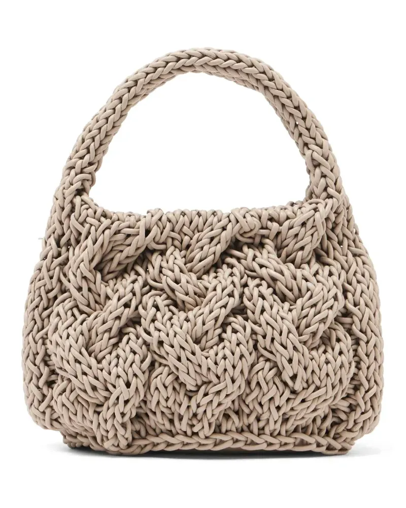 J.W.Anderson Kleine Tote Bag mit Zopfmuster - Nude Nude