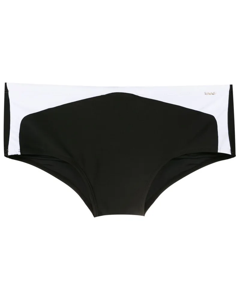 Amir Slama Badeshorts mit Logo - Schwarz Schwarz