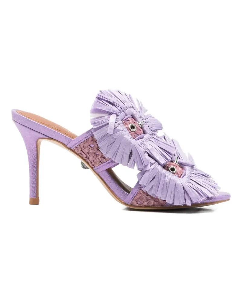 Kurt Geiger fringe-trimmed crystal-embellished sandals - Violett Violett