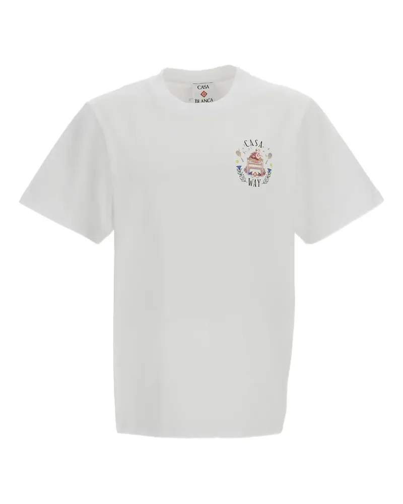 Casablanca Paris logo-print short-sleeved T-shirt - Nude Nude