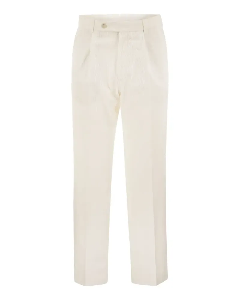 HUGO BOSS Tapered-Hose aus italienischem Cord - Nude Nude