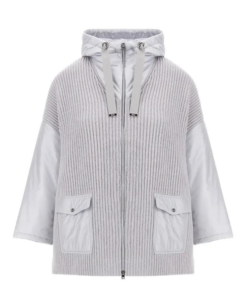 Herno Gerippter Cardigan - Grau Grau