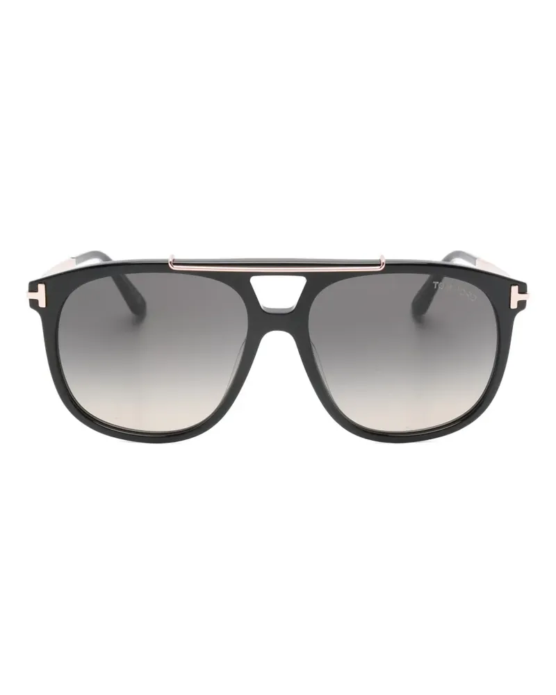 Tom Ford Geometrische Sam Sonnenbrille - Schwarz Schwarz