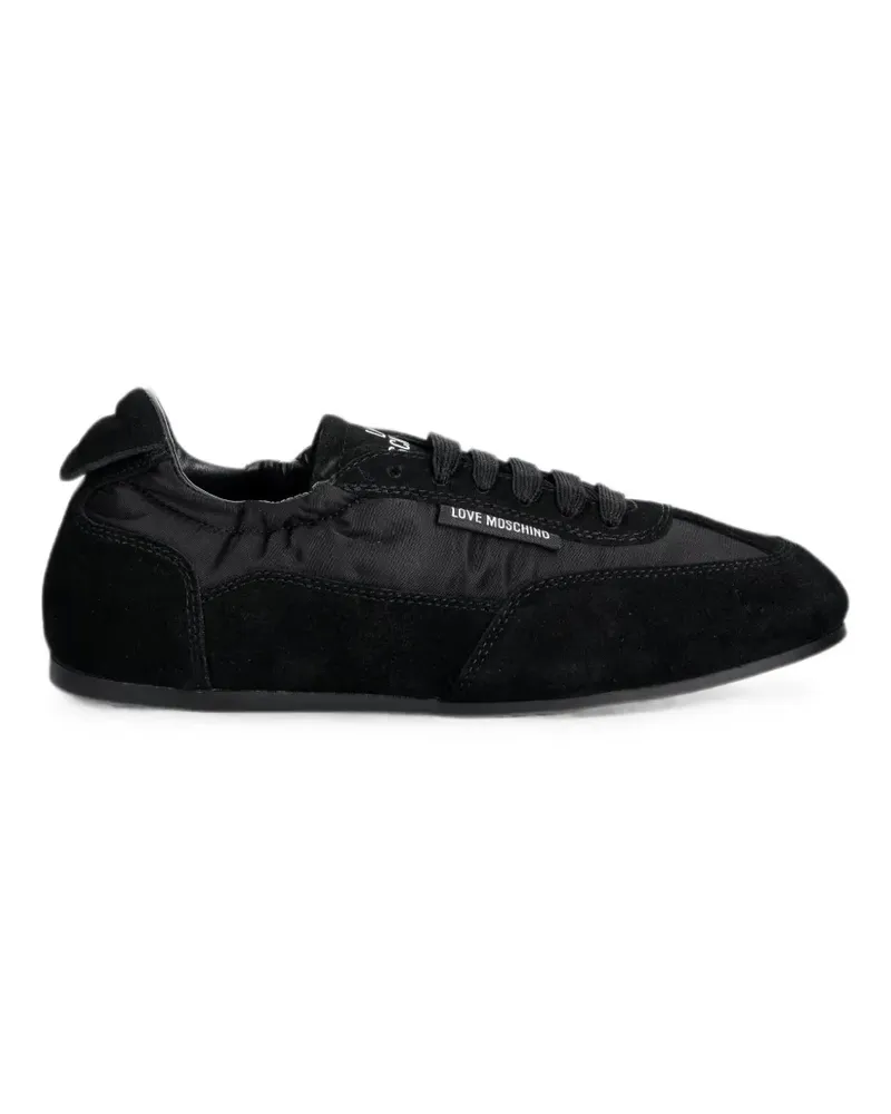 Moschino Sneakers mit Logo-Schild - Schwarz Schwarz