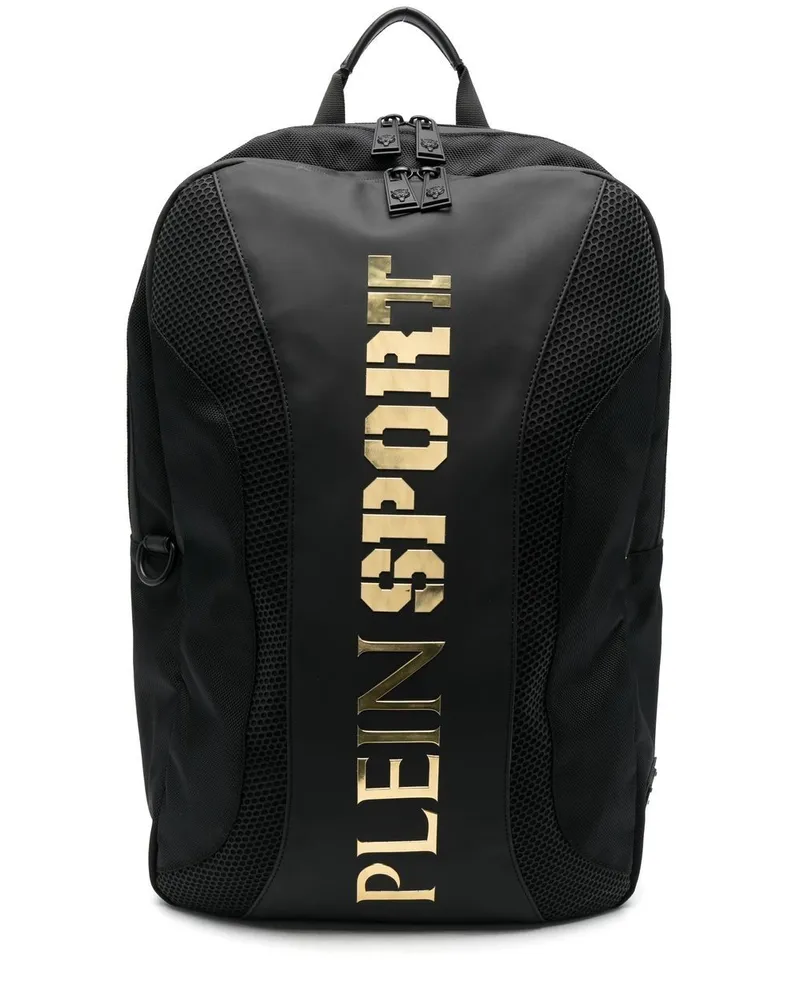 Philipp Plein Rucksack mit Logo-Print - Schwarz Schwarz