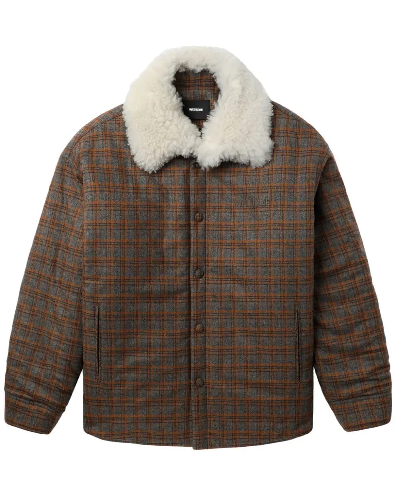 WE 11 DONE Jacke mit Karomuster - Braun Braun