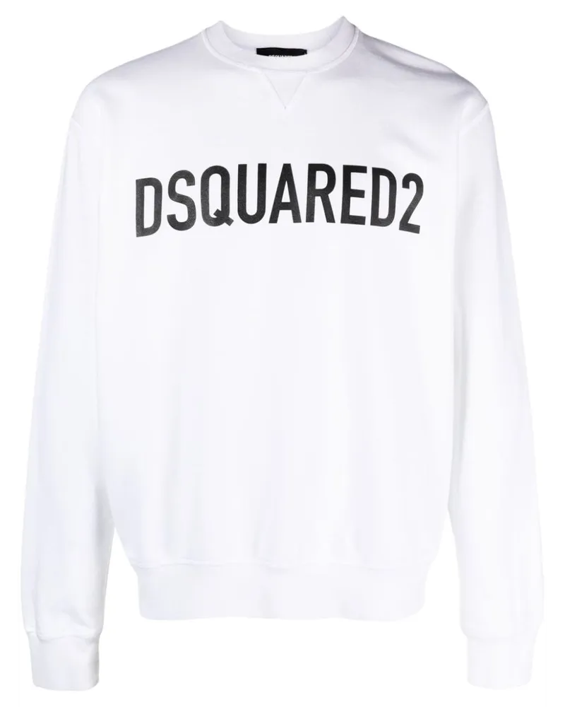 Dsquared2 Sweatshirt mit Logo-Print Weiß