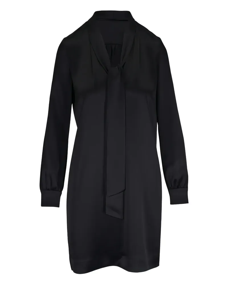 Nili Lotan tie-neck silk dress - Schwarz Schwarz
