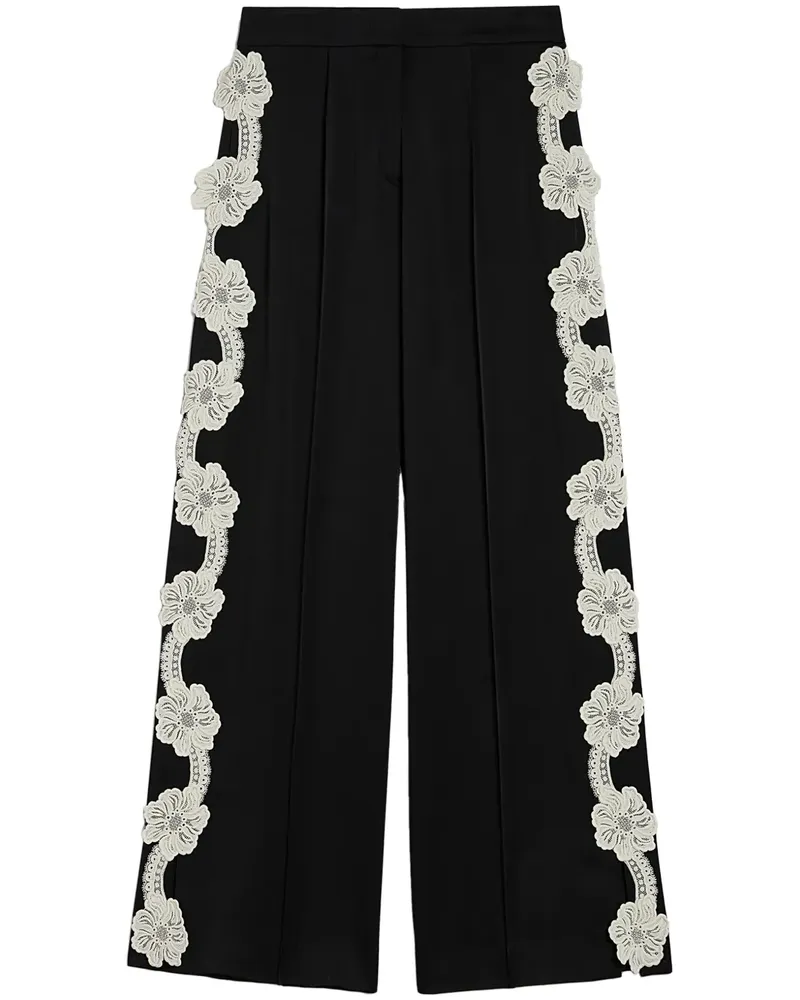 Jil Sander Hose mit Stickerei - Schwarz Schwarz