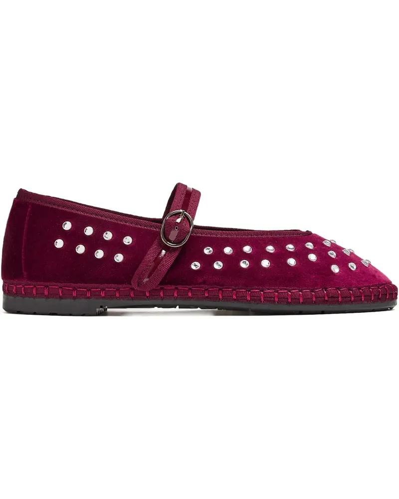 FLABELUS Mary Janes mit Nieten - Rot Rot