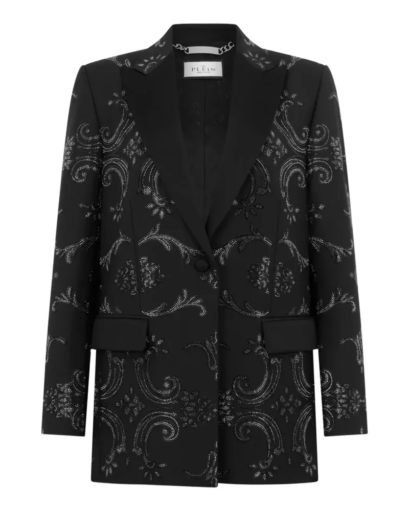 Philipp Plein Baroque Strass Blazer - Schwarz Schwarz