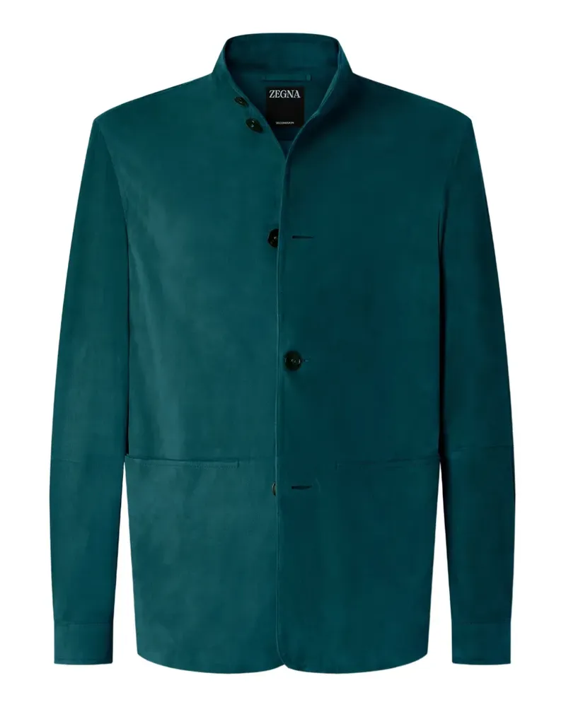 Ermenegildo Zegna Secondskin Il Conte Lederjacke - Grün Grün