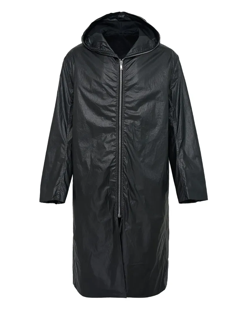 Rick Owens Mac Regenmantel mit Kapuze - Schwarz Schwarz