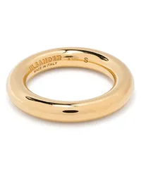 Jil Sander Ring mit poliertem Halo-Band Gold