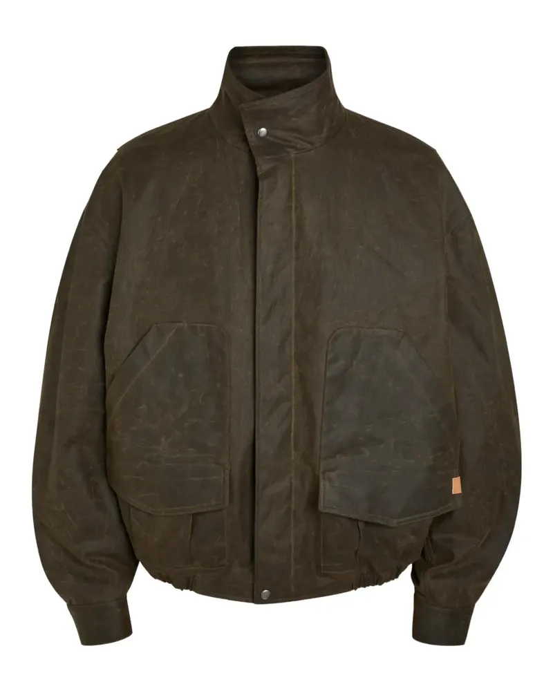 Calvin Klein high-neck flap-pocket jacket - Grün Grün