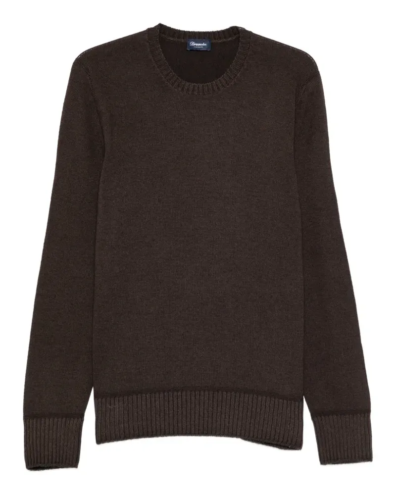 Drumohr  Pullover mit Rundhalsausschnitt - Braun Braun