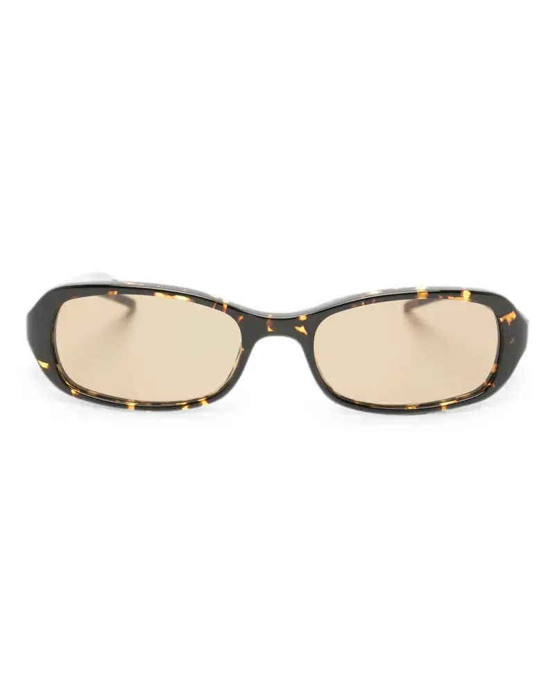 CHIMI Code tortoiseshell-effect rectangle-frame sunglasses - Braun Braun