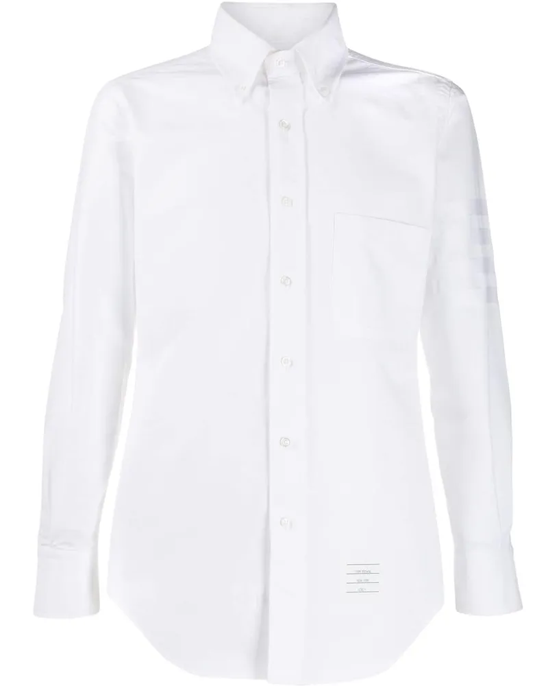 Thom Browne Button-down-Hemd mit Streifen Weiß