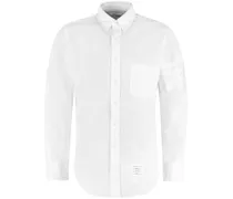 Button-down-Hemd mit Streifen - Weiß