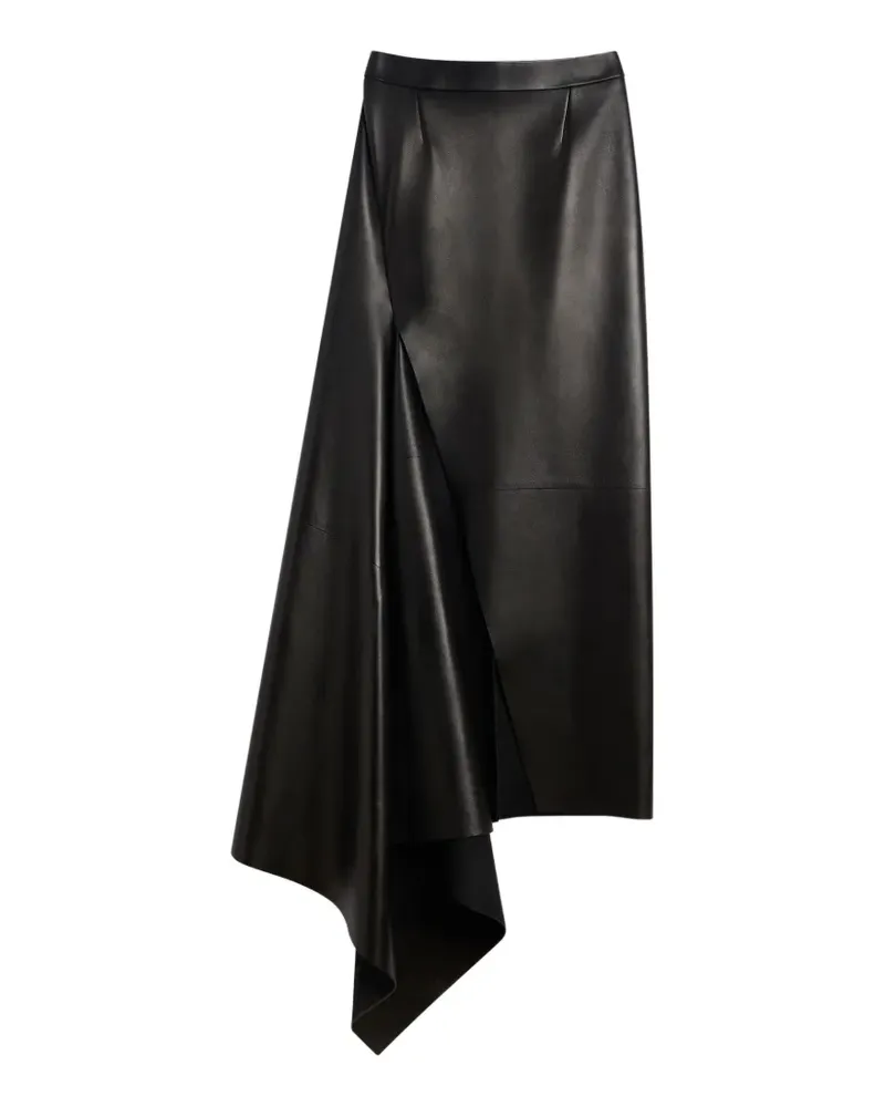 Givenchy Langer Slashed Rock aus Leder - Schwarz Schwarz