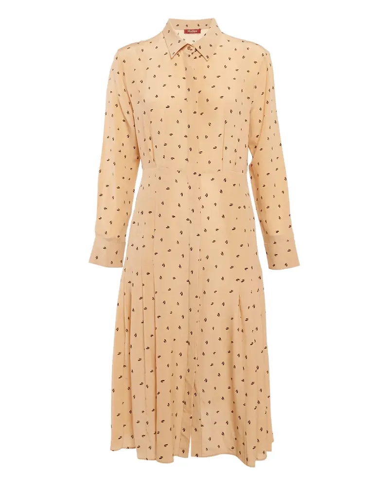 Max Mara Kleid mit Print - Nude Nude