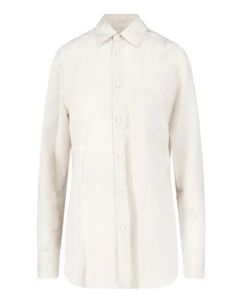 ASPESI pinstripe chest-pocket shirt - Nude Nude