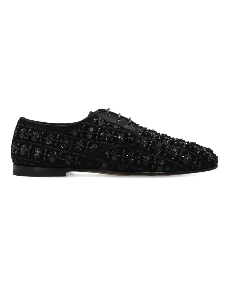 Dolce & Gabbana embellished lace-up sneakers - Schwarz Schwarz