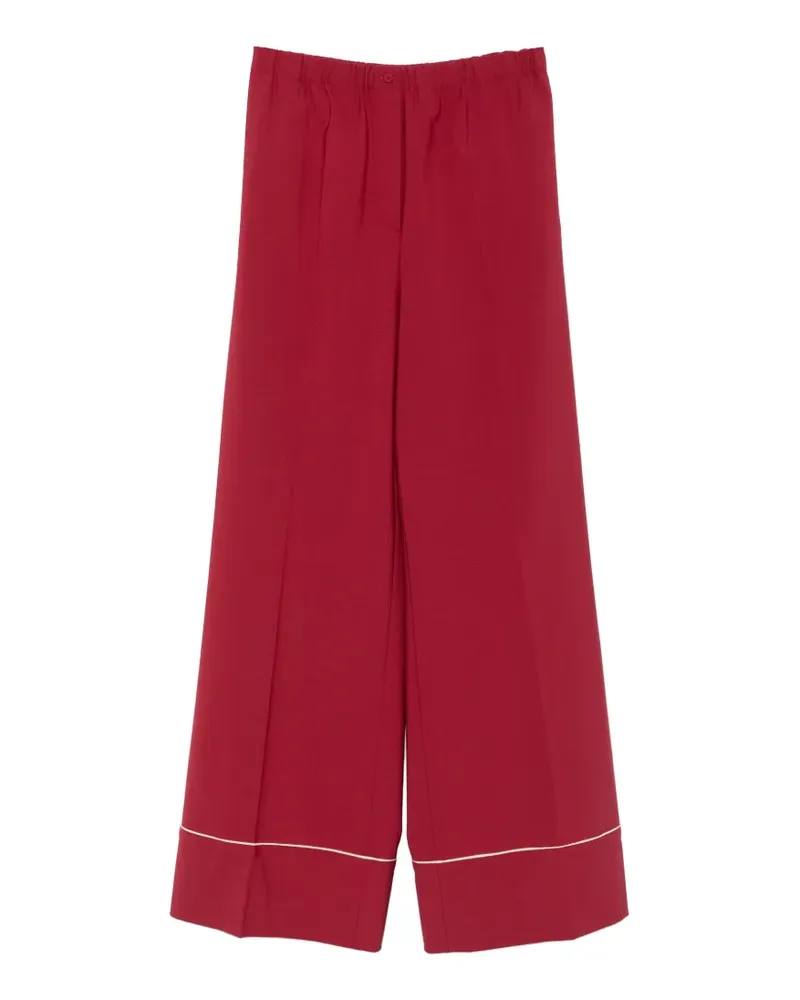 Alberta Ferretti Weite Hose mit Paspeln - Rot Rot