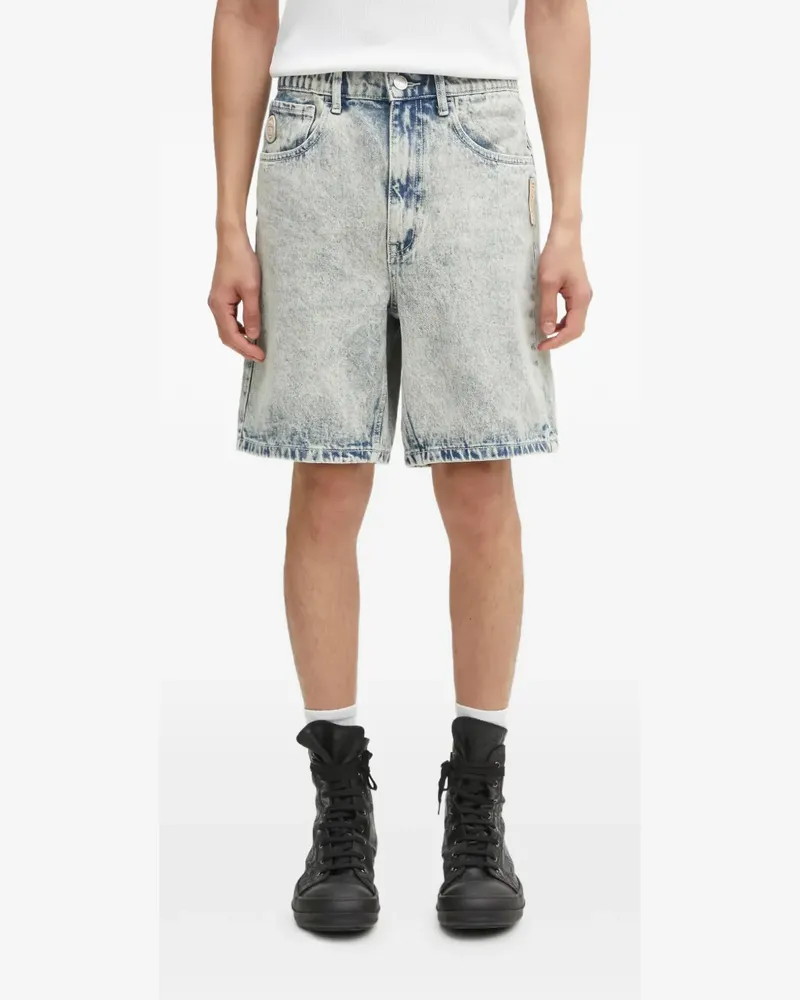 BAPE Shorts aus Denim mit Logo-Patch - Blau Blau