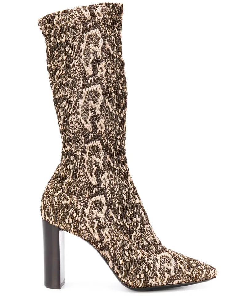 Saint Laurent Stiefel mit Print - Braun Braun