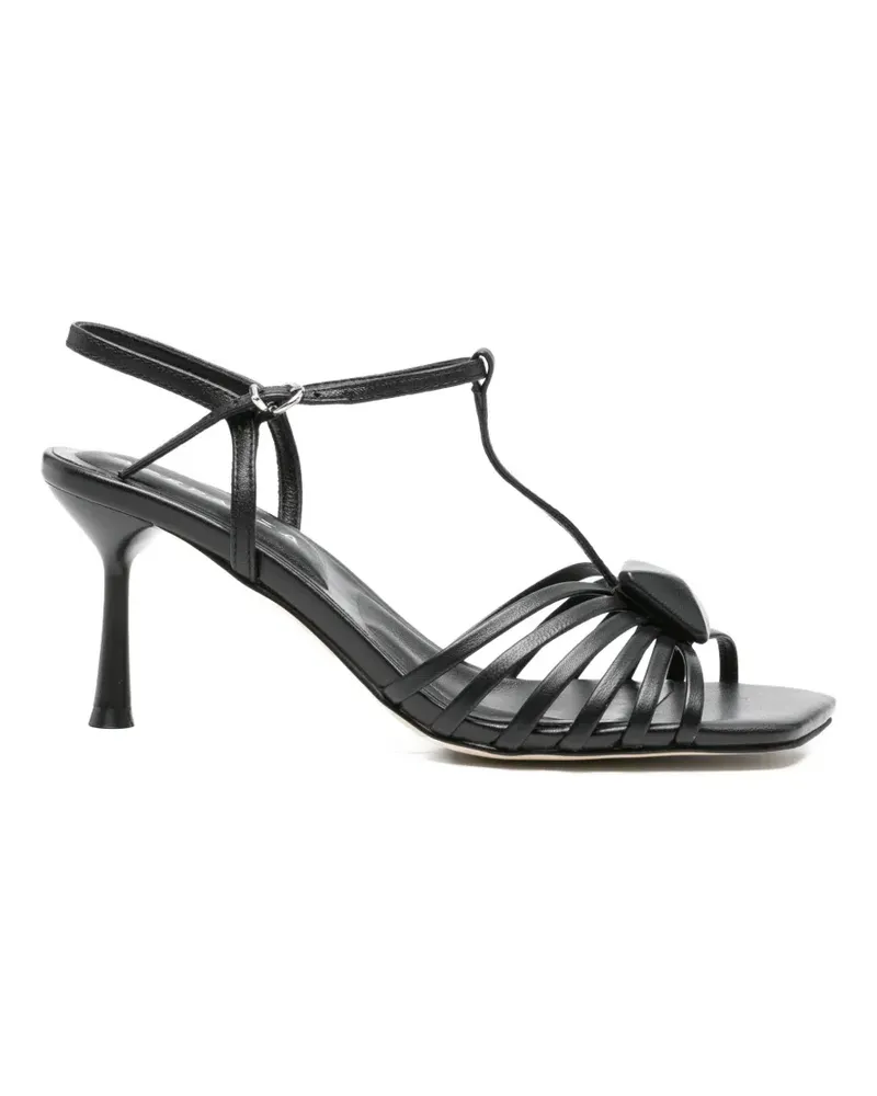 Apepazza Aster t-strap leather sandals - Schwarz Schwarz
