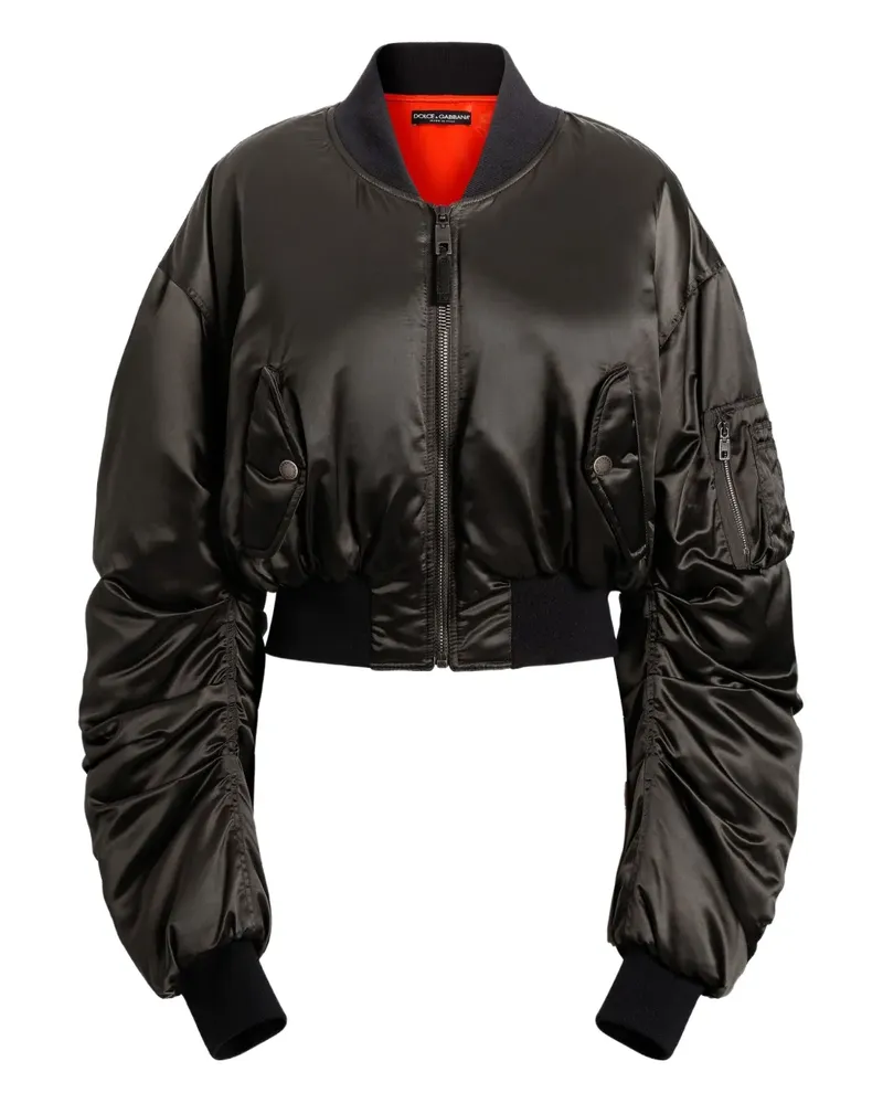 Dolce & Gabbana Bomberjacke im Cropped-Design - Grau Grau