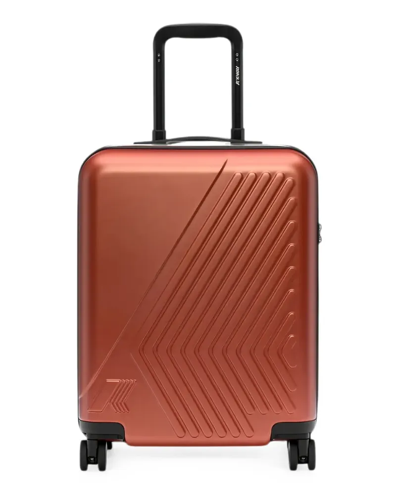 K-Way embossed monogram carry-on suitcase - Orange Orange