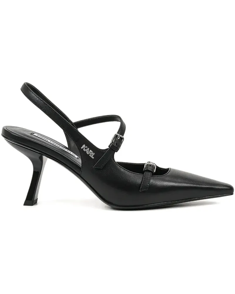 Karl Lagerfeld Slingback-Pumps mit Schnalle - Schwarz Schwarz