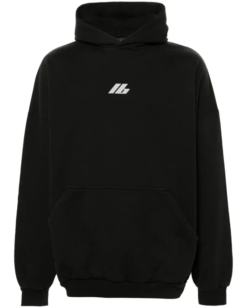 Balenciaga Hoodie mit Logo-Print - Schwarz Schwarz