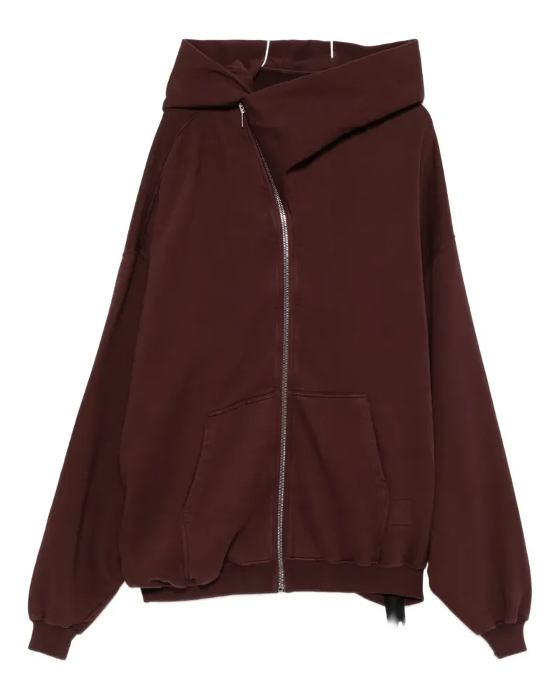 DRKSHDW by Rick Owens hooded zip-up jacket - Rot Rot