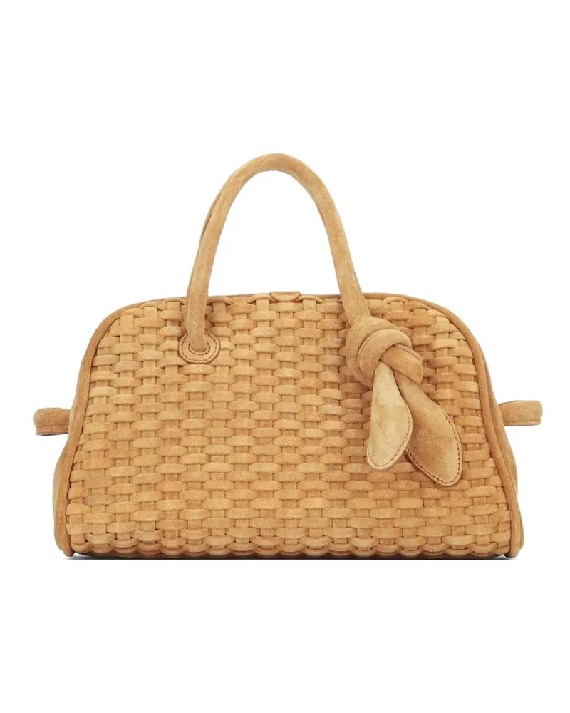 Jacquemus woven knot detail tote bag - Nude Nude