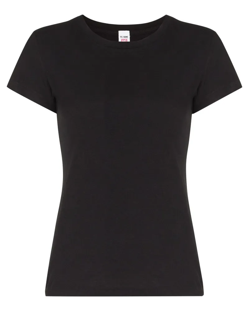 RE/DONE T-Shirt mit rundem Ausschnitt - Schwarz Schwarz