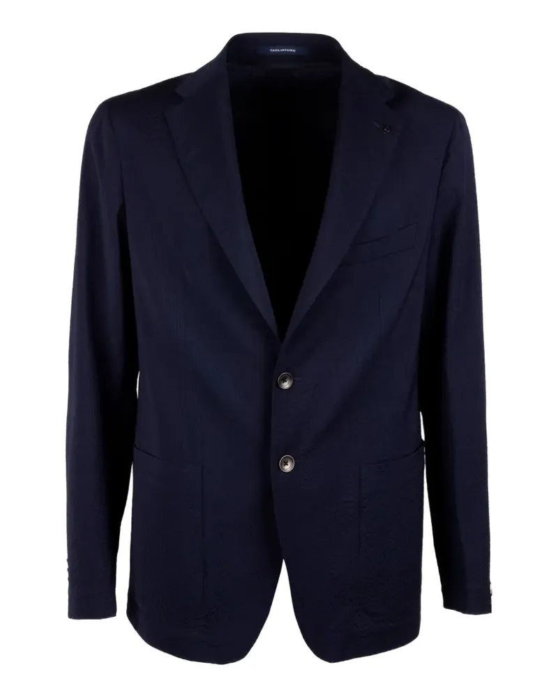 Tagliatore Dakar seersucker blazer - Blau Blau