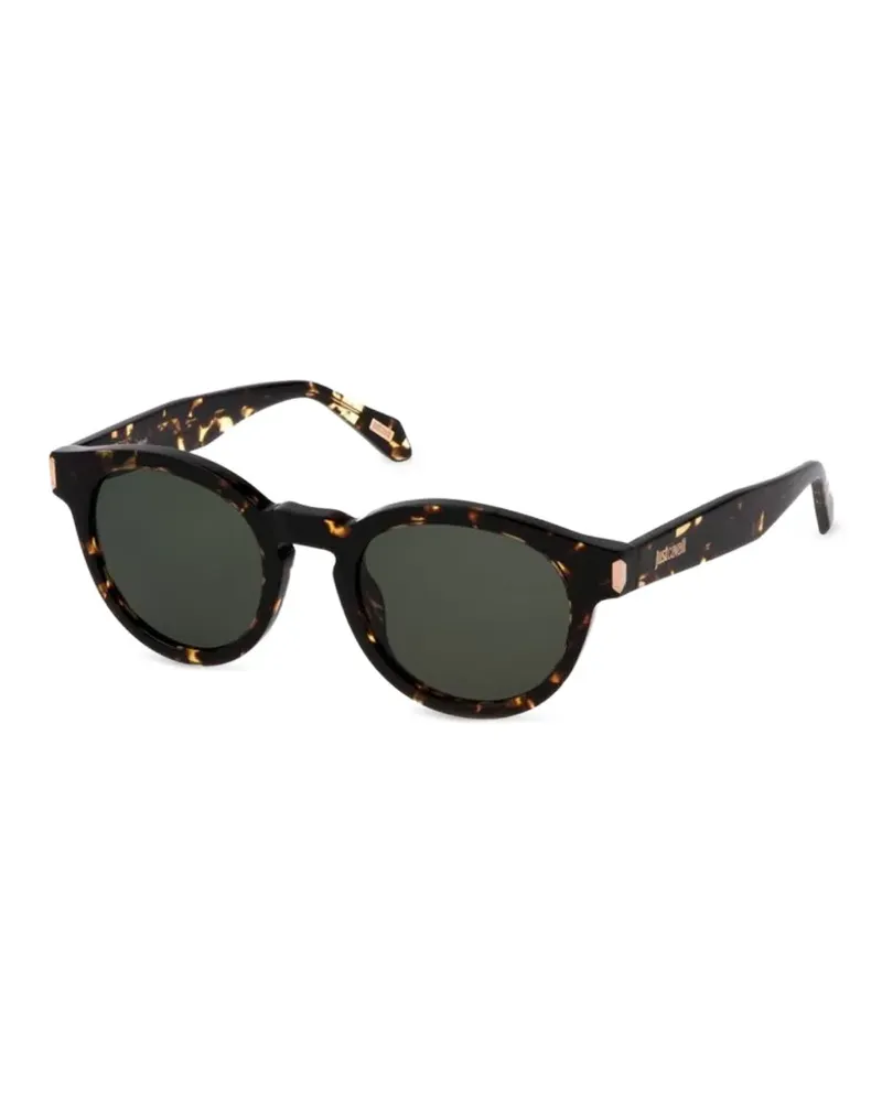 Just Cavalli tortoise round-frame sunglasses - Schwarz Schwarz