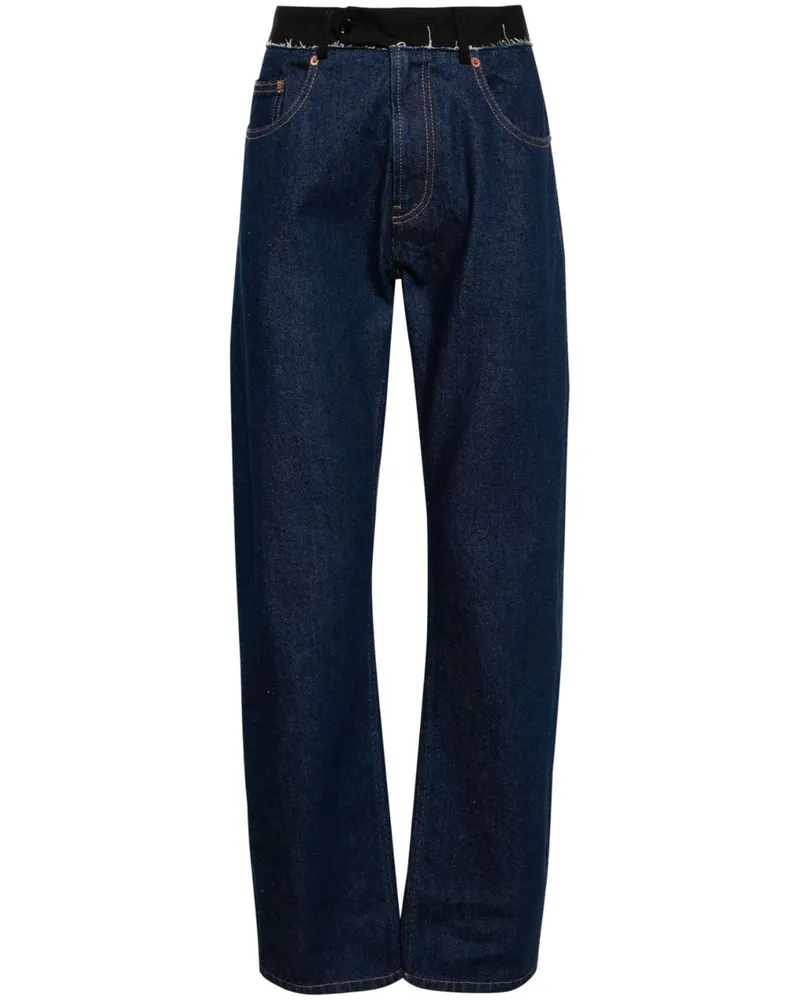 Maison Margiela Halbhohe Straight-Leg-Jeans Blau