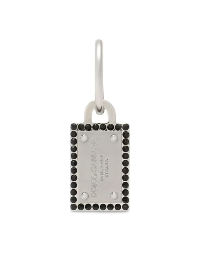 Dolce & Gabbana Creole mit Logo-Schild - Silber Silber