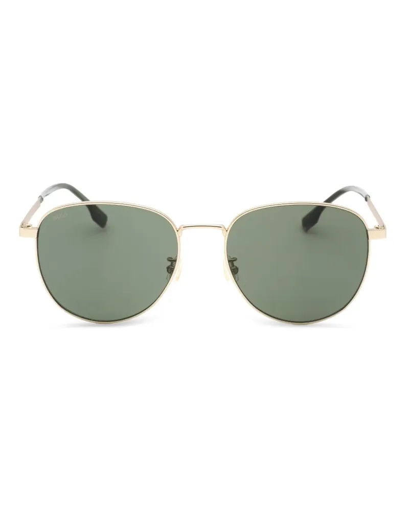 HUGO BOSS gold-tone sunglasses with titanium temples Gold