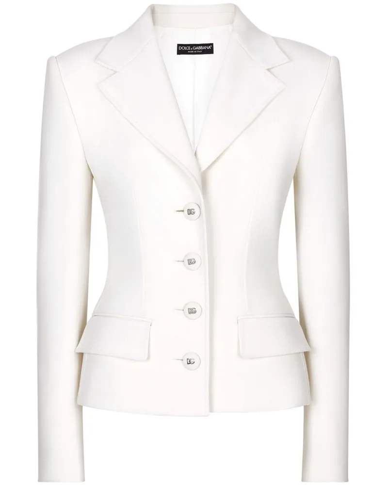 Dolce & Gabbana Einreihiger Blazer - Weiß Weiß