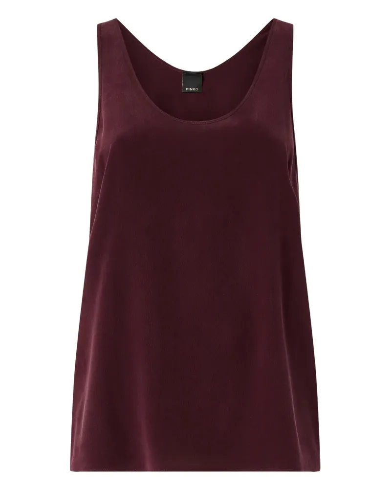 Pinko Seidentop mit V-Ausschnitt - Rot Rot