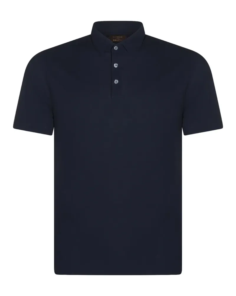 Zanone Poloshirt mit Knöpfen - Blau Blau